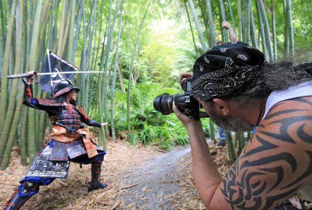 The shoot in progress. Pics and video by Sally Adams